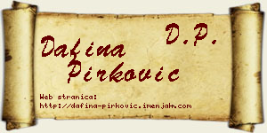 Dafina Pirković vizit kartica